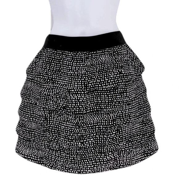 Central Park West/ Black and white polka dot/ Layered mini skirt/ Size US XS - Picture 2 of 8